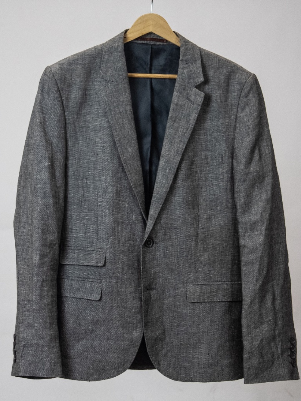 Gray Linen Blazer